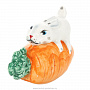Керамическая статуэтка "Кролик на морковке", фотография 2. Интернет-магазин ЛАВКА ПОДАРКОВ