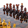Шахматы с инкрустацией и фигурами из янтаря "Орион" 32х32 см, фотография 2. Интернет-магазин ЛАВКА ПОДАРКОВ
