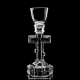 Стеклянный сувенир крест с лампадой Дятьковский завод, фотография 1. Интернет-магазин ЛАВКА ПОДАРКОВ
