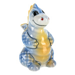 0072177 Гжель Скульптура  "ДРАКОН НИНДЗЯ" в цвете 3,5*3,5*6 см