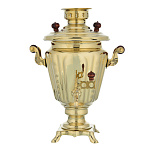 100400  3л-рюмка Самовар электрический, латунный, золотой