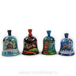 0015298 Сувенир КОЛОКОЛЬЧИК деревянный под роспись ПАЛЕХ