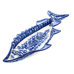 0070492 Гжель БЛЮДО "РЫБА" l=46  см