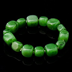 0058905 БРАСЛЕТ НЕФРИТОВЫЙ Нефрит яблочный, крупная галтовка