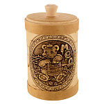 Туес для сыпучих продуктов из бересты "Медведь"