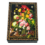 202933/4 ШКАТУЛКА ПРИНТ "ЦВЕТОЧНЫЕ МОТИВЫ",букет+попугай, 14*10*3,5 см