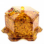 Шкатулка из янтаря шестиугольная "Зонтик", фотография 2. Интернет-магазин ЛАВКА ПОДАРКОВ