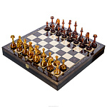 Шахматы с янтарными фигурами "Эстетика" 37х37 см