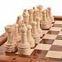 Шахматы деревянные с мраморным полем и фигурами "Подарочные", фотография 3. Интернет-магазин ЛАВКА ПОДАРКОВ