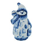 202618 Гжель Скульптура СНЕГОВИК , 13 см