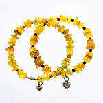 0039644 Янтарь БРАСЛЕТ на пружине двойной в ассортименте 00-00000657