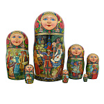 201477 МАТРЕШКА ЛЕТНИЙ ВЕЧЕР, 7 мест 22 см