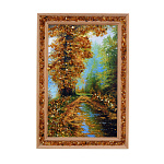 0073691-19*28см ПАННО настенное ПЕЙЗАЖ янтарная крошка (15*24см)