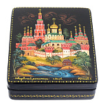 0048176/9*7см Шкатулка лаковая миниатюра Холуй"Новодевичий монастырь"194