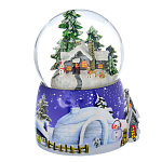  Стеклянный шар "Северный домик" со снегом CN8072SL