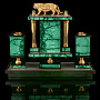Настольный набор из малахита с позолотой "Тигр". Златоуст, фотография 6. Интернет-магазин ЛАВКА ПОДАРКОВ