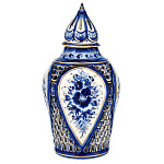 0020837 Гжель Штоф "БОГАТЫРСКИЙ"ажурный в золоте  ок. 500ml