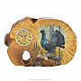 Часы из дерева "Глухарь" настольные, сувель, кап березы, фотография 1. Интернет-магазин ЛАВКА ПОДАРКОВ