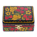 67873/9*7см Хохлома Шкатулка КЛУБНИКА Р26 Н 0183