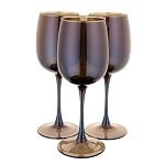   ГХСЗ RNGНS8166 Набор 3 БОКАЛА  420мл "ГОРЬКИЙ ШОКОЛАД"  (аллергресс)