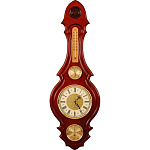 /М-77 МЕТЕОСТАНЦИЯ настенная "Часы" 77*26см М-77 РВ Нат.дерево