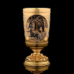 0044442 Златоуст ЧАРКА ПОДАРОЧНАЯ "Охота" выс.10см