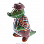 Фарфоровая статуэтка "Крокодил-мафиози", фотография 3. Интернет-магазин ЛАВКА ПОДАРКОВ
