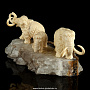 Скульптура из кости "Три Мамонта". Бивень мамонта, аметист, фотография 6. Интернет-магазин ЛАВКА ПОДАРКОВ