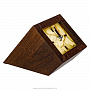 Настольные часы из дерева с вставкой из янтаря, фотография 2. Интернет-магазин ЛАВКА ПОДАРКОВ