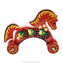 Деревянная игрушка "Конь на колесах", фотография 1. Интернет-магазин ЛАВКА ПОДАРКОВ