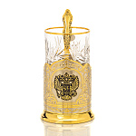 0049577 Златоуст Подстаканник с ложкой  SUV-6144