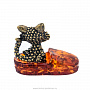 Статуэтка с янтарем "Котик в тапке", фотография 4. Интернет-магазин ЛАВКА ПОДАРКОВ