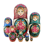 Матрешка "Цветы" 7 мест