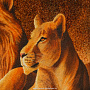 Картина янтарная "Лев. Семья" 69х117 см, фотография 8. Интернет-магазин ЛАВКА ПОДАРКОВ