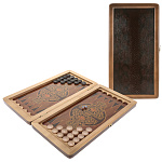 0074404 Нарды-шашки с кожаной вствкой 50*25*4 см 7062