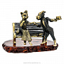 Статуэтка с янтарем "Коты-аристократы", фотография 1. Интернет-магазин ЛАВКА ПОДАРКОВ