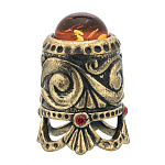 0047214/729.2 Сувенир Наперсток Юбочка со стразами Сувенир (коньячный)