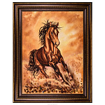 Картина янтарная "Бегущая лошадь" 60х80 см