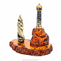 Статуэтка с янтарем "Корабль у маяка", фотография 3. Интернет-магазин ЛАВКА ПОДАРКОВ