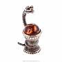 Статуэтка с янтарем "Змея. Символ медицины", фотография 2. Интернет-магазин ЛАВКА ПОДАРКОВ