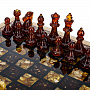 Шахматы с инкрустацией и фигурами из янтаря 28х28 см, фотография 2. Интернет-магазин ЛАВКА ПОДАРКОВ
