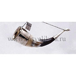 02029/21-24*5см Рог для вина с гравировкой Малый объем 150 -200мл, Мельхиор, Рог Быка