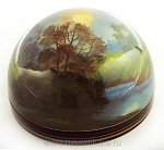  /12*7,5см Художественная роспись Шкатулка- шар "Закат" АР /150