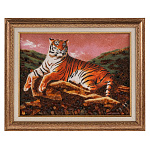0090013 НП-50*40см Картина янтарная "ТИГР"  