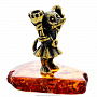 Статуэтка с янтарем "Мышь чемпионка" (коньячный), фотография 2. Интернет-магазин ЛАВКА ПОДАРКОВ