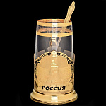 10481 Златоуст Подарочный подстаканник "Царь-колокол"+ ложка в П/У RAZ-9635
