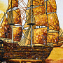 Картина янтарная "Корабль" 60х80 см, фотография 2. Интернет-магазин ЛАВКА ПОДАРКОВ