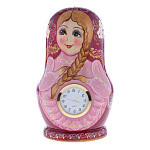 0021019 Хохлома Часы настольные "Матрешка" (А/р) 86480000000
