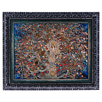 0053619 - 87*70см ПАННО "ДЕНЕЖНОЕ ДЕРЕВО" эп.смола. монеты. 84*67см