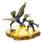 0047293/1607 Сувенир Птица Аист не удачный обед Сувенир (белый)